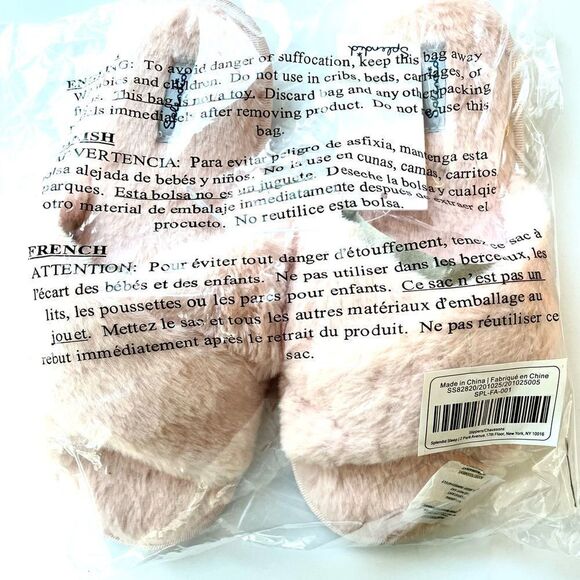 Splendid Faux Fur Crisscross Slippers • Crystal Pink • L/XL • NWT - Picture 8 of 9